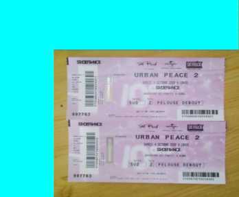 Photo: Sells Concert tickets URBAN PEACE 2 - STADE DE FRANCE