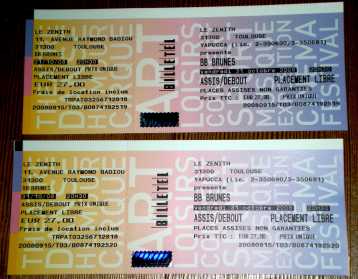 Photo: Sells Concert tickets CONCERT BB BRUNES - AU ZENITH A TOULOUSE (31)
