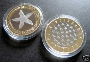 Photo: Sells 150 Euros - coinss ands billss 3EUR COMMEMORATIVES SLOVENIE 2008