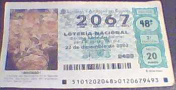 Photo: Sells Concert ticket DECIMO DE LOTERIA CON ERROR - BILLETES Y BONOS