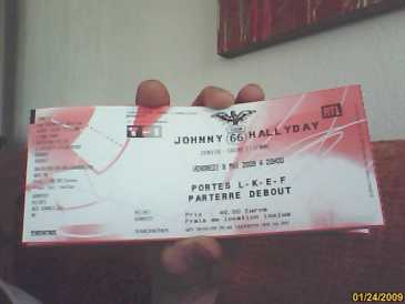 Photo: Sells Concert tickets JHONNY HALLYDAY - ZENITH ST ETIENNE