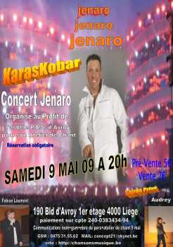 Photo: Sells Concert ticket CONCERT JENARO & FABIAN LAUMONT 9 MAI 09 A 20H - LE KARASKOBAR
