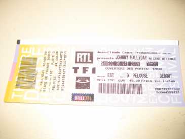Photo: Sells Concert tickets CONCERT  JOHNNY HALLIDAY 30 MAI - STADE DE FRANCE