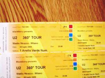 Photo: Sells Concert tickets U2 360 - MILAN 8 JULY 09