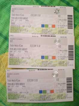 Photo: Sells Concert ticket U2 - 360° TOUR 2009 - MILANO