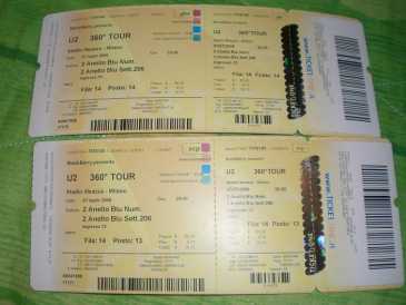 Photo: Sells Concert ticket U2 - 360° TOUR 2009 - MILANO