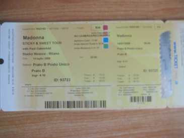 Photo: Sells Concert tickets 3 BIGLIETTI PRATO B PER MADONNA A LUGLIO A MILANO - MILANO