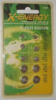 Photo: Sells Do-it-yourself and tool X ENERGY - LOT DE 10 PILES BOUTON