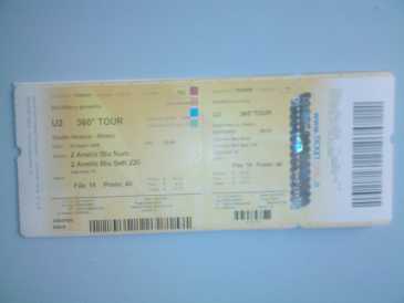 Photo: Sells Concert ticket U2  MILANO SAN SIRO SPECIAL GUEST SNOW PATROL - MILANO SAN SIRO