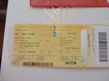 Photo: Sells Concert ticket CONCERTO U2 08/07/2009 1A FILA ARANCIO - MILANO