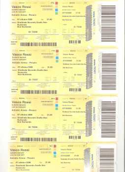Photo: Sells Concert ticket VENDO 4 BIGLIETTI CONCERTO VASCO ROSSI PESARO - PESARO