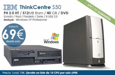 Photo: Sells Office computer IBM - THINK CENTRE S50