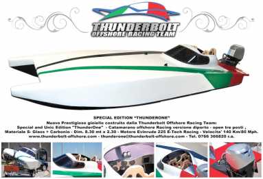 Photo: Sells Boat THUNDERBOLT OFFSHORE RACING TEAM - THUNDERONE