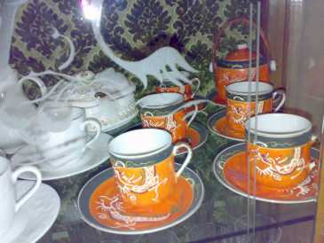 Photo: Sells 6 Porcelains SERVIZIO CAFFE CON DECORAZIONI DRAGO