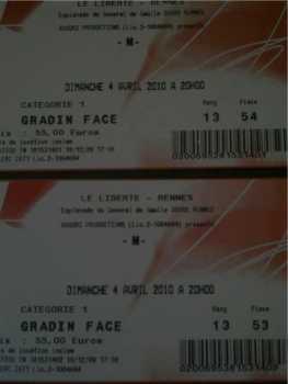 Photo: Sells Concert ticket MATHIEU CHEDID - RENNES