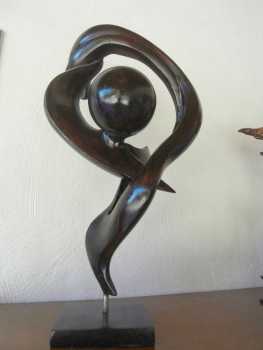 Photo: Sells Statue Wood - SCULPTURE DARIUS (FLEUR DE LUNE ) - Contemporary