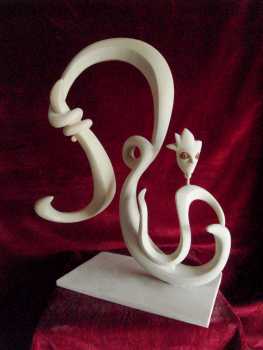 Photo: Sells Statue Marble - SCULPTURE DARIUS ( BAVARDAGE (R ) - Contemporary