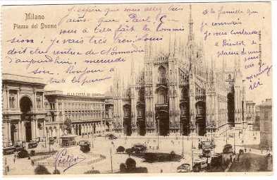 Photo: Sells 2 Obliterateds postcards MILANO - Monuments and architecture
