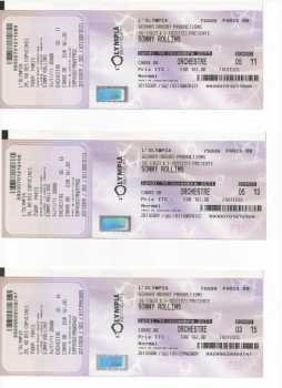 Photo: Sells Concert tickets SONNY ROLLINS - OLYMPIA PARIS