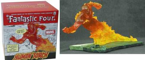 Photo: Sells Toy and model DIAMOND SELECT TOYS - FANTASTIC FOUR STATUETTE SILVER AGE HUMAN TORCH