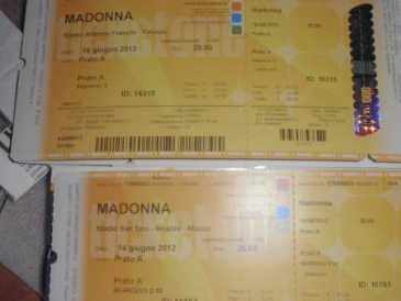 Photo: Sells Concert tickets MADONNA BIGLIETTI PRATO A - FIRENZE E MILANO