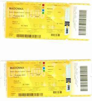 Photo: Sells Concert tickets CONCERTO MADONNA - FIRENZE