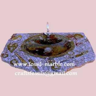 Photo: Sells Decoration LAVABO EN MARBRE FOSSILISE - LAVABO EN MARBRE FOSSILISE