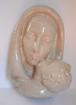 Photo: Sells Sandstone MADONNA CON BAMBINO / SCULTURA DI TERRACOTTA - Statuette
