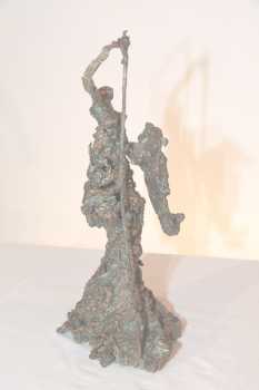 Photo: Sells Statue Bronze - GUERRIERE MASSAI - Contemporary