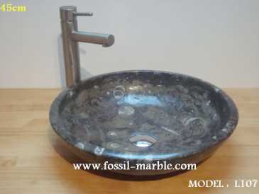 Photo: Sells Decoration WASH BASINS FROM NATURAL FOSSILIZED MARBLE - WASH BASINS FROM FOSSILIZED MARBLE MOROCCO