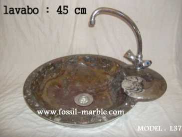 Photo: Sells Decoration WASH BASINS FROM NATURAL FOSSILIZED MARBLE - WASH BASINS FROM FOSSILIZED MARBLE MOROCCO