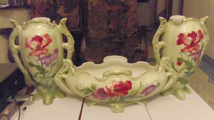 Photo: Sells Porcelain 3 VASES (LONGWY) - Vase