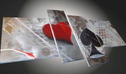 Photo: Sells Acrylic resin TABLEAUX ABSTRAIT MODERNE - Contemporary