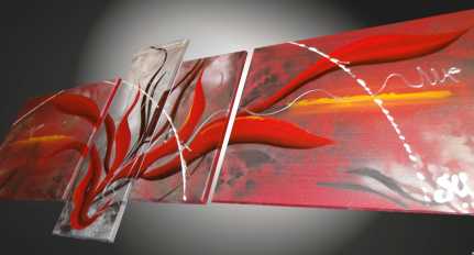 Photo: Sells Acrylic resin TABLEAUX ABSTRAIT CONTEMPORAIN ROSE - Contemporary