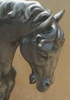 Photo: Sells Statue Bronze - BRONZE SCULPTURE OF A MEDIUM-SIZED HORSE (11 HANDS - Contemporary