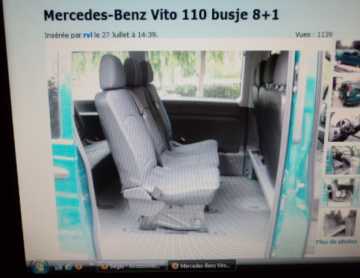 Photo: Sells Part and accessory MERCEDES VITO MINIBUS - SIEGES 3PL 2+1