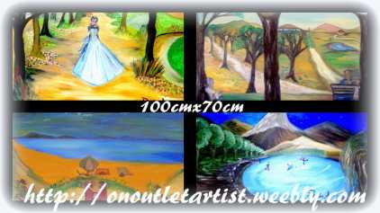 Photo: Sells 4 Watercolors /s gouaches 4 STAGIONI - 4 SEASONS - Contemporary