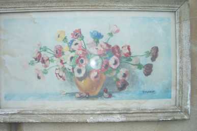 Photo: Sells Watercolor / gouache NATURE MORTE - XXth century