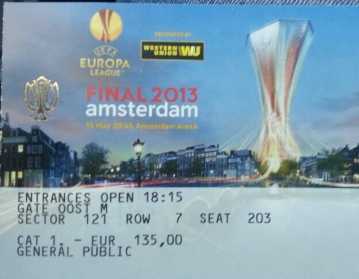 Photo: Sells Sport tickets FINAL EUROPE LEAGUE - AMSTERDAM