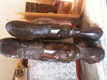 Photo: Sells 2 Busts Wood - PRINCE AFRICAIN - Contemporary