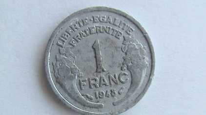 Photo: Sells Money / coin / bill UN FRANC 1948