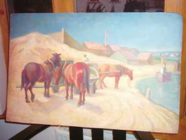 Photo: Sells Oil LES CHEVAUX - Contemporary