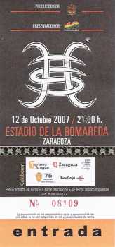 Photo: Sells Concert tickets CONCERT HEROES DEL SILENCIO 12/10/2007 - ZARAGOZA (SPAIN)