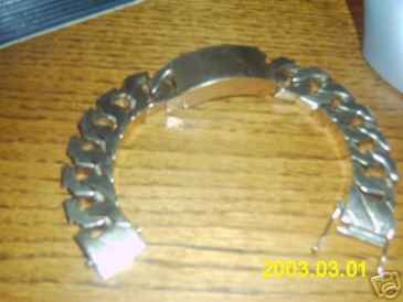 Photo: Sells Bracelet Creation - Men - 9CT GOLD 8OZ ID BRACELET - GOLD MASSIVE
