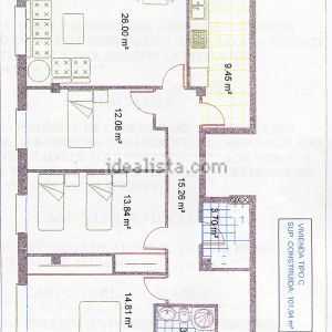 Photo: Sells 2 bedrooms apartment 102 m2 (1,098 ft2)