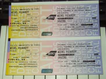 Photo: Sells Concert tickets MICHEL POLNAREFF LE 9 JUIN - PARIS BERCY
