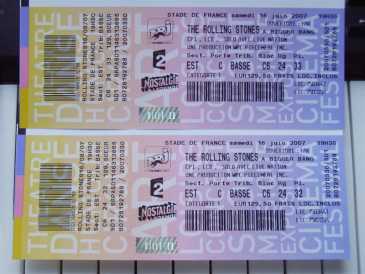 Photo: Sells Concert tickets ROLLING STONES A PARIS - STADE DE FRANCE - SAINT DENIS