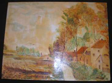 Photo: Sells Watercolor / gouache LA CAMPAGNE - XXth century