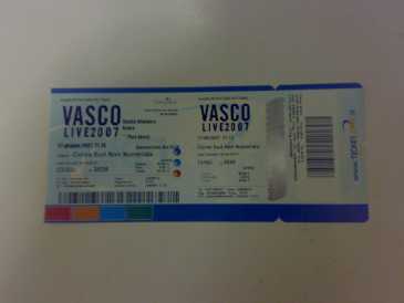 Photo: Sells Concert ticket CONCERTO VASCO ROSSI ROMA 27 GIUGNO 2007 - ROMA STADIO OLIMPICO