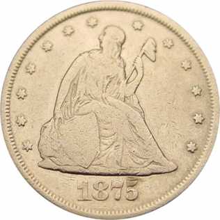 Photo: Sells Modern money MONEDA DE 1875 DE 25 CENTAVOS DE E.U.A
